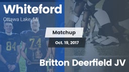 Matchup: Whiteford vs. Britton Deerfield JV 2017