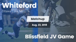 Matchup: Whiteford vs. Blissfield JV Game 2018