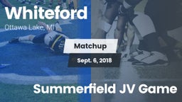 Matchup: Whiteford vs. Summerfield JV Game 2018