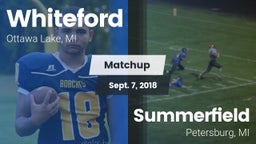 Matchup: Whiteford vs. Summerfield  2018