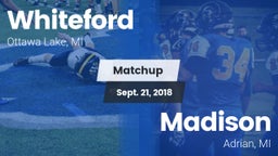 Matchup: Whiteford vs. Madison  2018