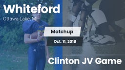 Matchup: Whiteford vs. Clinton JV Game 2018