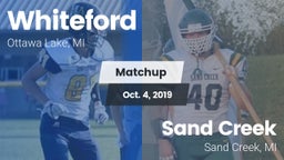 Matchup: Whiteford vs. Sand Creek  2019
