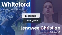 Matchup: Whiteford vs. Lenawee Christian  2019