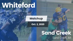 Matchup: Whiteford vs. Sand Creek  2020