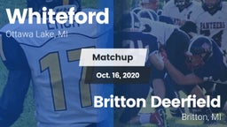Matchup: Whiteford vs. Britton Deerfield 2020