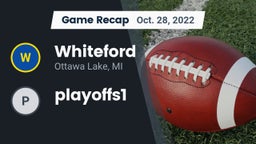 Recap: Whiteford  vs. playoffs1 2022