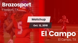 Matchup: Brazosport High vs. El Campo  2018