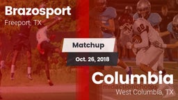 Matchup: Brazosport High vs. Columbia  2018