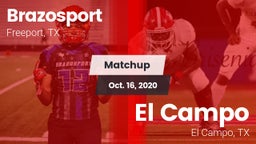 Matchup: Brazosport High vs. El Campo  2020