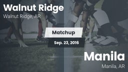 Matchup: Walnut Ridge vs. Manila  2016