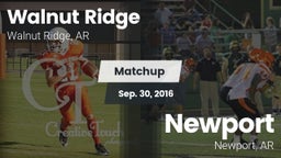 Matchup: Walnut Ridge vs. Newport  2016