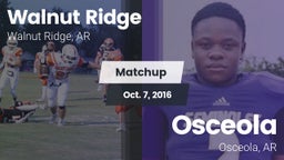 Matchup: Walnut Ridge vs. Osceola  2016