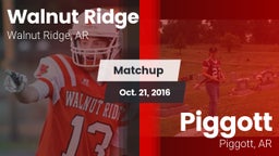 Matchup: Walnut Ridge vs. Piggott  2016