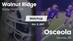Matchup: Walnut Ridge vs. Osceola  2017