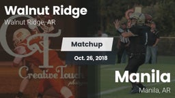 Matchup: Walnut Ridge vs. Manila  2018