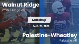 Matchup: Walnut Ridge vs. Palestine-Wheatley  2020