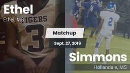 Matchup: Ethel vs. Simmons  2019