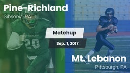 Matchup: Pine-Richland vs. Mt. Lebanon  2017