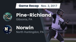 Recap: Pine-Richland  vs. Norwin  2017