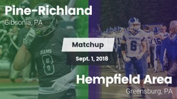 Matchup: Pine-Richland vs. Hempfield Area  2018