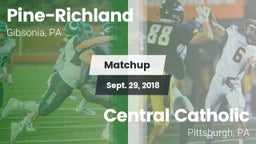 Matchup: Pine-Richland vs. Central Catholic  2018
