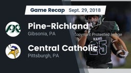 Recap: Pine-Richland  vs. Central Catholic  2018