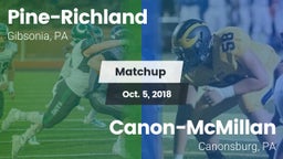 Matchup: Pine-Richland vs. Canon-McMillan  2018