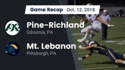 Recap: Pine-Richland  vs. Mt. Lebanon  2018