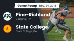 Recap: Pine-Richland  vs. State College  2018