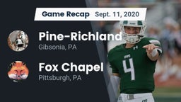 Recap: Pine-Richland  vs. Fox Chapel  2020