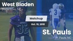 Matchup: West Bladen vs. St. Pauls  2018