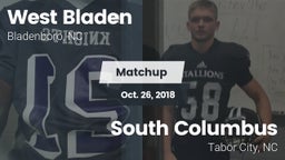 Matchup: West Bladen vs. South Columbus  2018