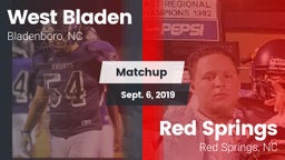 Matchup: West Bladen vs. Red Springs  2019