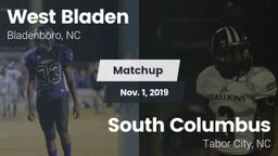 Matchup: West Bladen vs. South Columbus  2019
