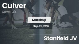 Matchup: Culver vs. Stanfield JV 2016