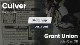 Matchup: Culver vs. Grant Union  2016