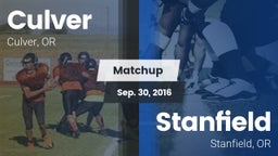 Matchup: Culver vs. Stanfield  2016