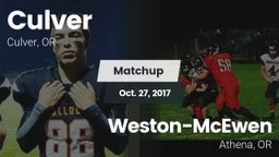 Matchup: Culver vs. Weston-McEwen  2017