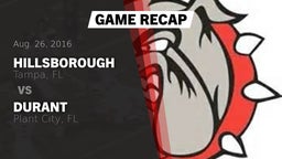 Recap: Hillsborough  vs. Durant  2016