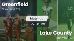 Matchup: Greenfield vs. Lake County  2017