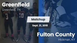 Matchup: Greenfield vs. Fulton County  2018