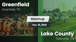 Matchup: Greenfield vs. Lake County  2018