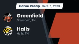 Recap: Greenfield  vs. Halls  2023