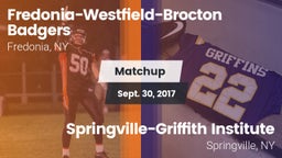 Matchup: Fredonia-Westfield-B vs. Springville-Griffith Institute  2017