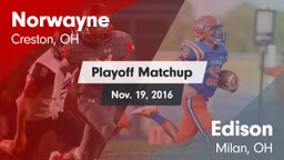 Matchup: Norwayne vs. Edison  2016