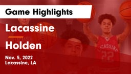 Lacassine  vs Holden  Game Highlights - Nov. 5, 2022