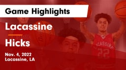 Lacassine  vs Hicks  Game Highlights - Nov. 4, 2022