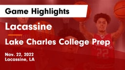 Lacassine  vs Lake Charles College Prep Game Highlights - Nov. 22, 2022