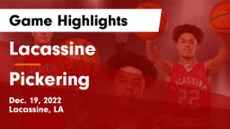 Lacassine  vs Pickering  Game Highlights - Dec. 19, 2022